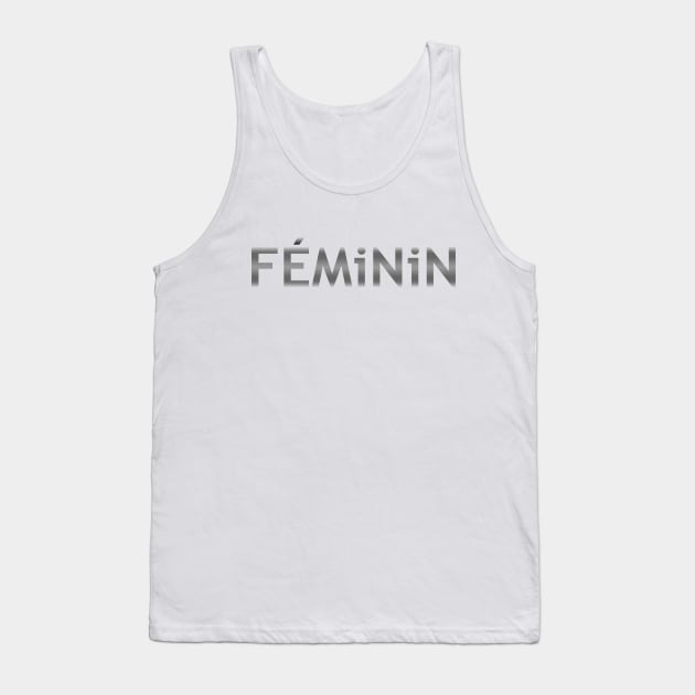 Feminin, Metallic Tank Top by inkandespresso7